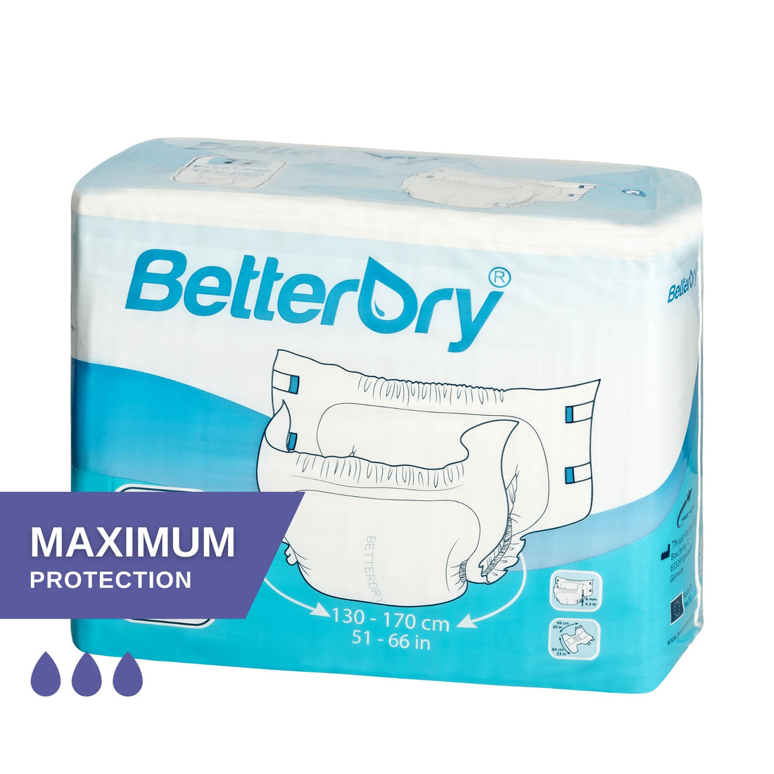 BetterDry-10 adult briefs are meant for maximum protection. They are designed for nightime use.