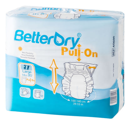 BetterDry 8 Pull-On adult diaper polybag